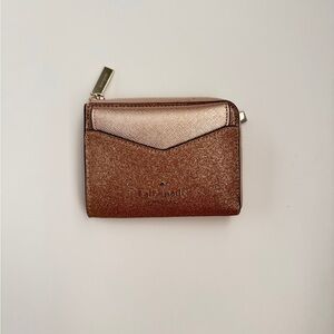 Kate Spade Metallic Rose Gold Wallet